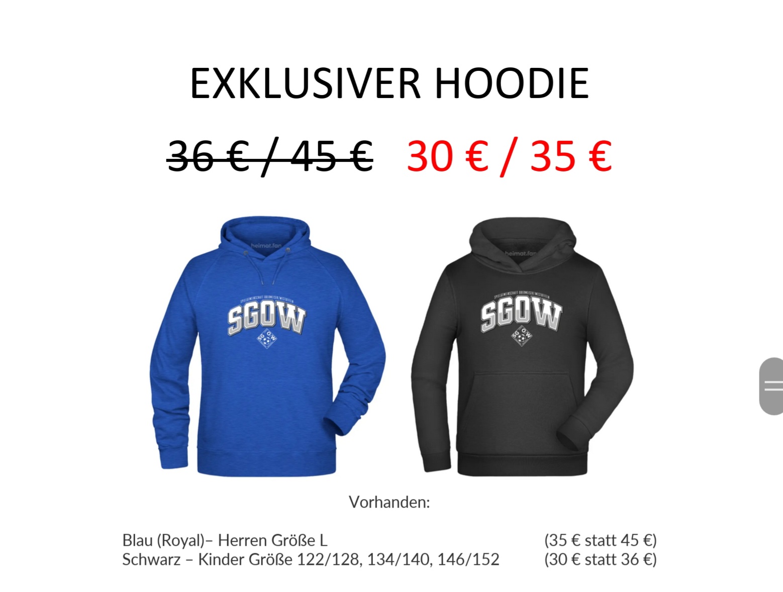 Weihnachtsaktion des SGOW-Fanshops - SG Obermeiser / Westuffeln